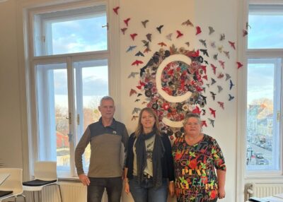 Silvia Schaffner aus unserem Team mit Fritz und Gerlinde Kieninger im CONENGA Lab