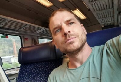 David Hechinger auf dem Weg zu einem Kunden conenga group